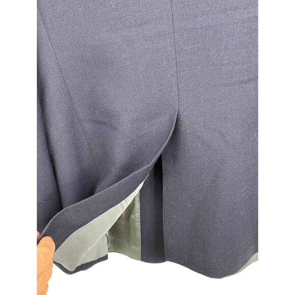 Mens Navy Blazer Jacket Summer Size 44L Tall Tweed Polyester Classic Fit 8900 - Picture 10 of 10